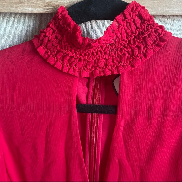 Alexis Hiro red mock neck silk long sleeve top NWOT - Picture 11 of 11